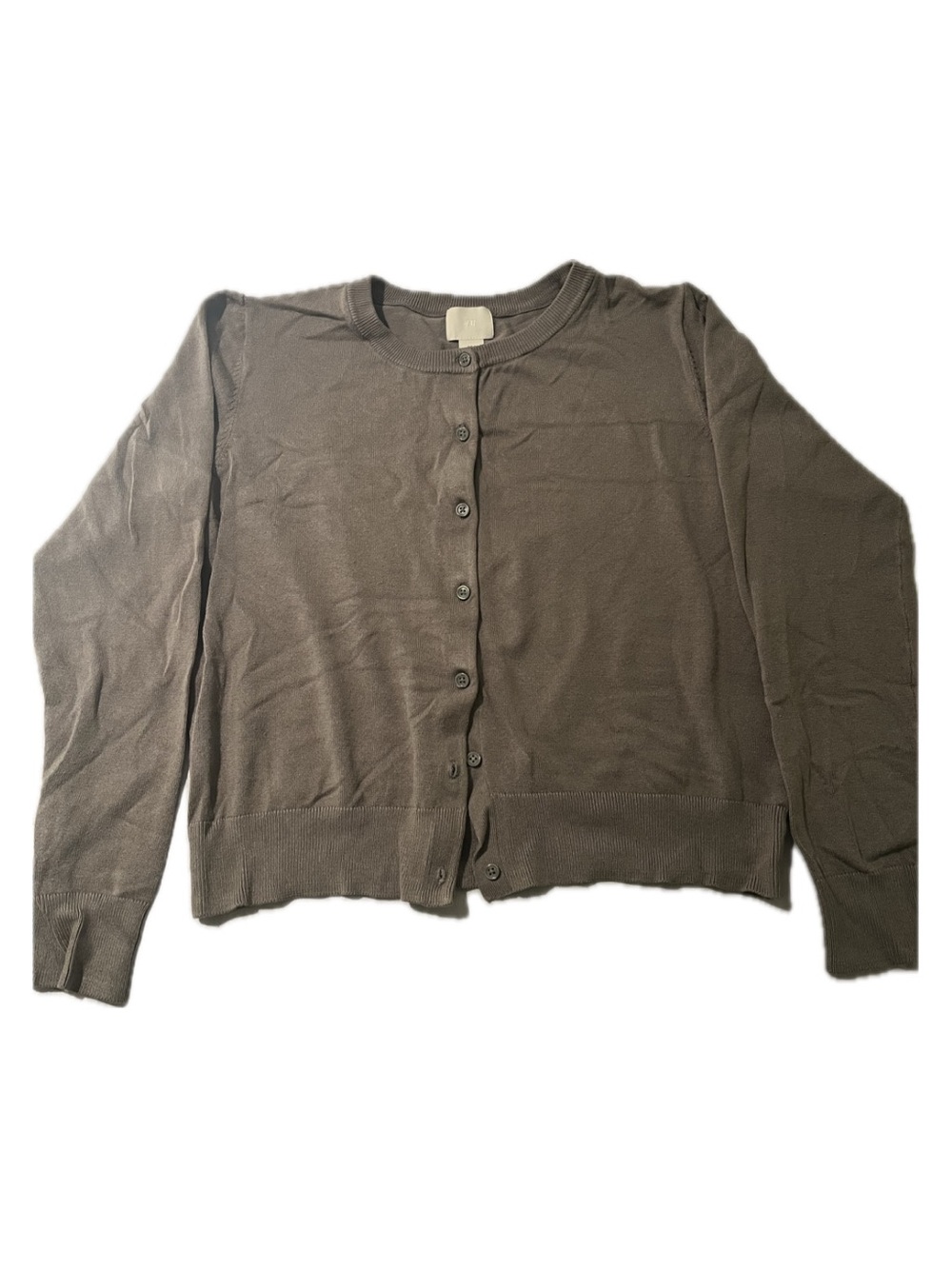 H&M Women's Button-Front Cardigan - Olive Green